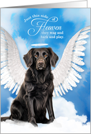 Pet Sympathy Loss of a Dog Flat Coated Retriever Angel card