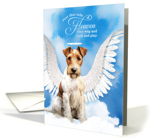 Pet Sympathy Loss of a Dog Wire Hair Fox Terrier Angel card (1924550)