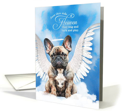 Pet Sympathy Loss of a Dog Brindle French Bulldog Angel card (1924956)