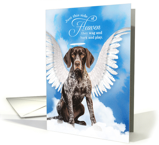 Pet Sympathy Loss of a Dog German Shorthair Pointer Angel card