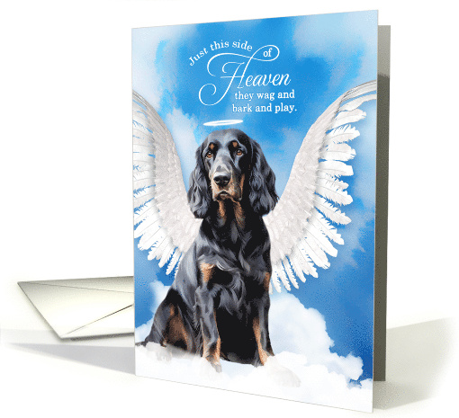 Pet Sympathy Loss of a Dog Gordon Setter Angel card (1924990)