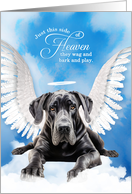 Pet Sympathy Loss of a Dog Black Great Dane Angel card