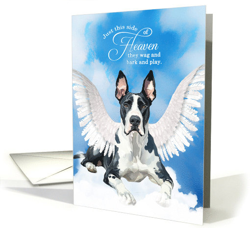 Pet Sympathy Loss of a Dog Mantle Great Dane Angel card (1924994)