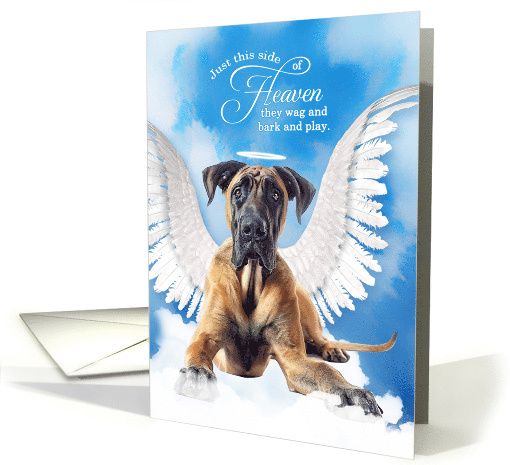 Pet Sympathy Loss of a Dog Fawn Great Dane Angel card (1924996)