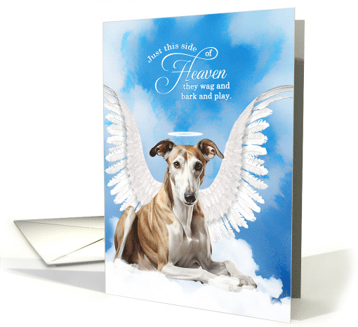 Pet Sympathy Loss of a Dog Greyhound Angel card (1925126)