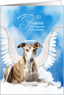 Pet Sympathy Loss of a Dog Greyhound Angel card
