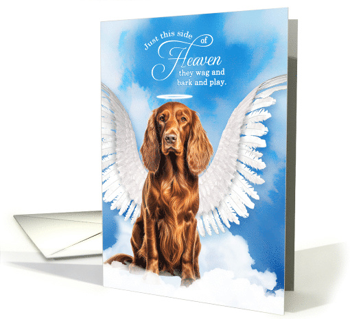 Pet Sympathy Loss of a Dog Irish Setter Angel card (1925324)