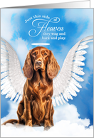 Pet Sympathy Loss of a Dog Irish Setter Angel card