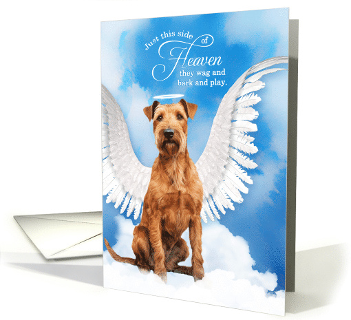 Pet Sympathy Loss of a Dog Irish Terrier Angel card (1925336)