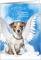 Pet Sympathy Loss of a Dog Jack Russell Terrier Angel card