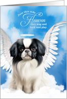 Pet Sympathy Loss of a Dog Japanese Chin Angel card