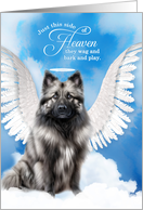 Pet Sympathy Loss of a Dog Keeshond Angel card