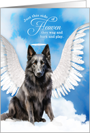 Pet Sympathy Loss of a Dog Belgian Sheepdog Angel card