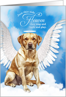 Pet Sympathy Loss of a Dog Yellow Lab Angel card