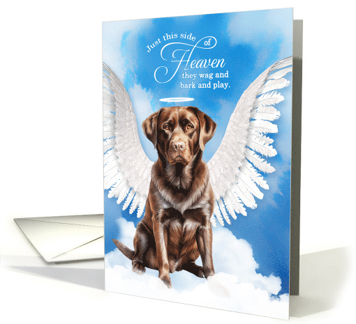 Pet Sympathy Loss of a Dog Chocolate Lab Angel card (1925722)