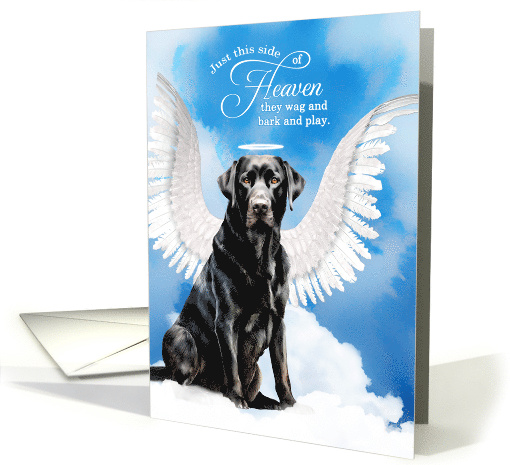 Pet Sympathy Loss of a Dog Black Lab Angel card (1925728)
