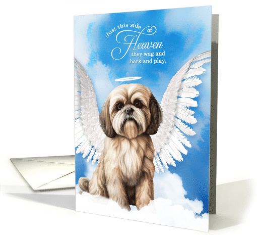 Pet Sympathy Loss of a Dog Lhasa Apso Angel card (1925882)