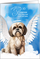 Pet Sympathy Loss of a Dog Lhasa Apso Angel card