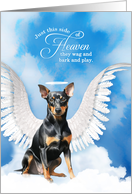 Pet Sympathy Loss of a Dog Manchester Terrier Angel card