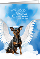 Pet Sympathy Loss of a Dog Miniature Pinscher Angel card
