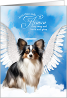 Pet Sympathy Loss of a Dog Papillon Angel card