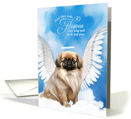 Pet Sympathy Loss of a Dog Pekingese Angel card (1926470)