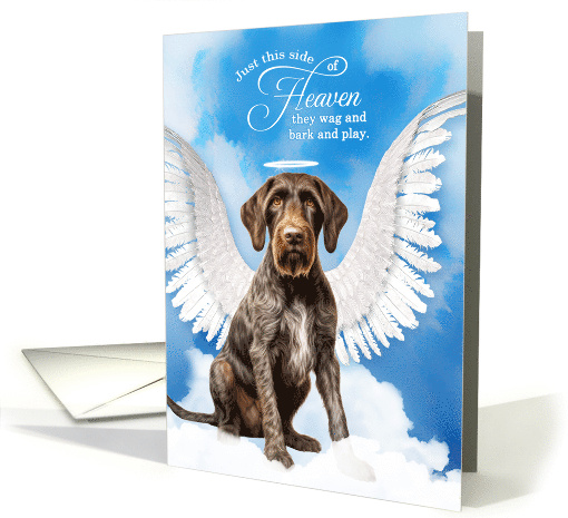 Pet Sympathy Loss of a Dog German Wirehair Pointer Angel card