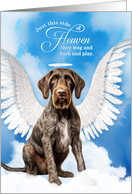 Pet Sympathy Loss of a Dog German Wirehair Pointer Angel card