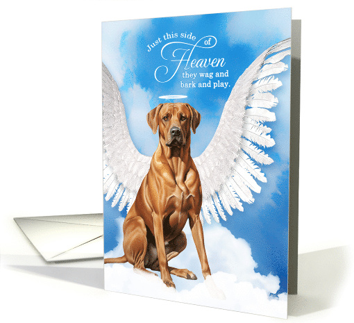 Pet Sympathy Loss of a Dog Rhodesian Ridgeback Angel card (1927394)