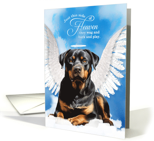 Pet Sympathy Loss of a Dog Rottweiler Angel card (1927654)