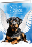 Pet Sympathy Loss of a Dog Rottweiler Angel card