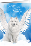 Pet Sympathy Loss of a Dog Samoyed Angel card