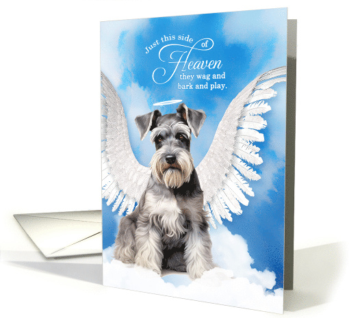 Pet Sympathy Loss of a Dog Schnauzer Angel card (1927716)