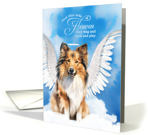 Pet Sympathy Loss of a Dog Shetland Sheepdog Angel card (1927806)