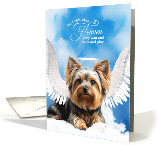 Pet Sympathy Loss of a Dog Silky Terrier Angel card (1927946)