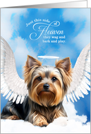 Pet Sympathy Loss of a Dog Silky Terrier Angel card