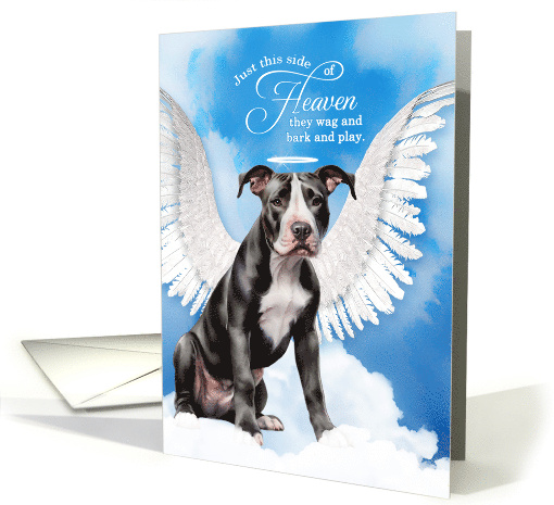 Pet Sympathy Loss of a Dog Staffordshire Terrier Angel card (1927950)