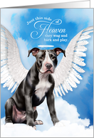 Pet Sympathy Loss of a Dog Staffordshire Terrier Angel card