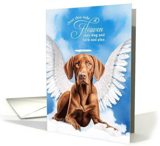 Pet Sympathy Loss of a Dog Hungarian Vizsla Angel card (1928080)