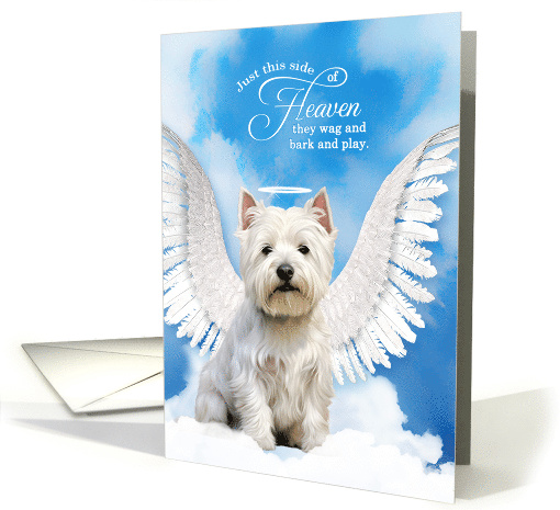 Pet Sympathy Loss of a Dog West Highland Terrier Angel card (1928084)
