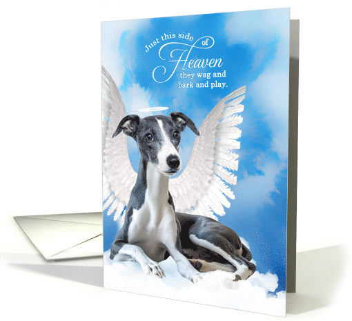 Pet Sympathy Loss of a Dog Whippet Angel card (1928254)