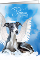 Pet Sympathy Loss of a Dog Whippet Angel card