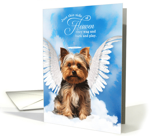 Pet Sympathy Loss of a Dog Yorkshire Terrier Angel card (1928288)