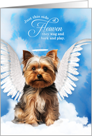 Pet Sympathy Loss of a Dog Yorkshire Terrier Angel card