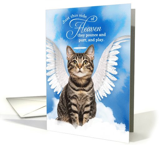 Pet Sympathy Loss of a Cat American Wirehair Angel card (1928744)