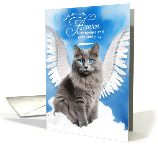 Pet Sympathy Loss of a Cat British Longhair Angel card (1929002)