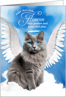 Pet Sympathy Loss of a Cat British Longhair Angel card