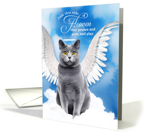 Pet Sympathy Loss of a Cat Chartreux Angel card (1929080)