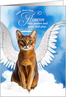 Pet Sympathy Loss of a Cat Chausie Angel card