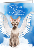 Pet Sympathy Loss of a Cat Oriental Shorthair Angel card